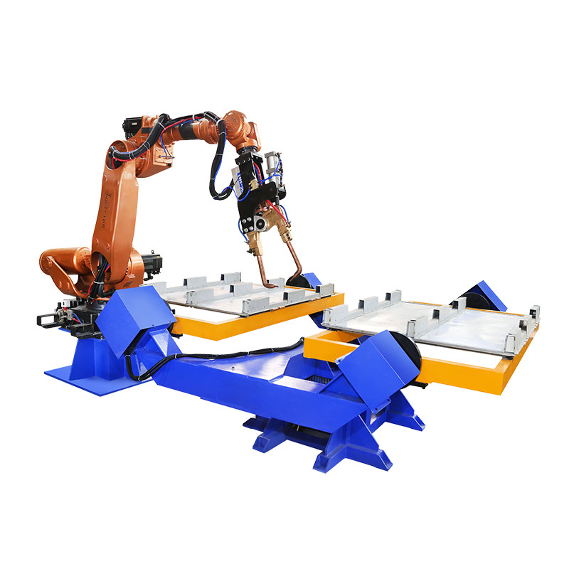 HWASHI Industrielle Schweißroboter 6 Dof Roboterarm Zwei Sätze einsachsiger vertikaler Drehpositionierer