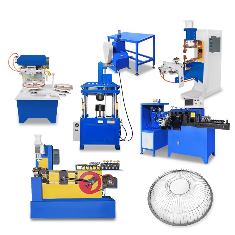 Hwashi Automatic Fan Guard Machining Machine,Spiral Fan Guard Machining Machine,Air Fan Mesh Welding Machinery Set Anlage