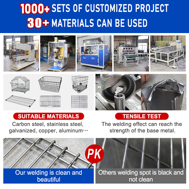 500-1000KG Höchstlast Hochkapazität Wire Mesh Schweißmaschine mit 2-10 Schweißpunktzahl