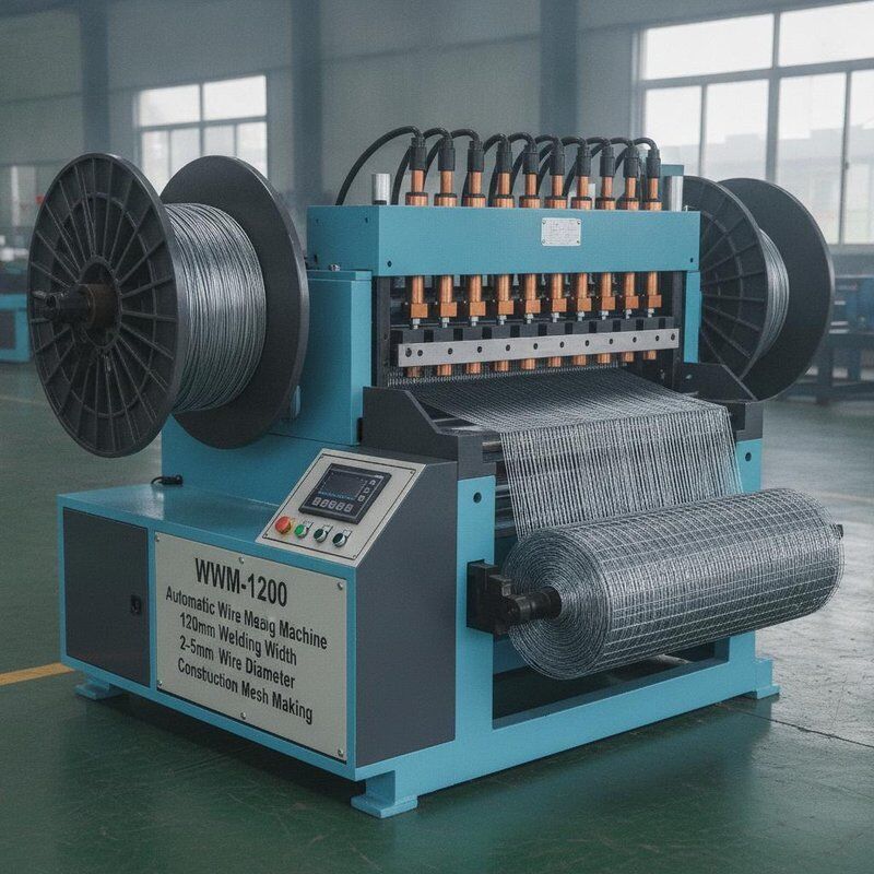 WWM-1200 Automatische Drahtgitter-Schweißmaschine 1200mm Schweißbreite 2-5mm Drahtdurchmesser Bau-Gitterherstellung