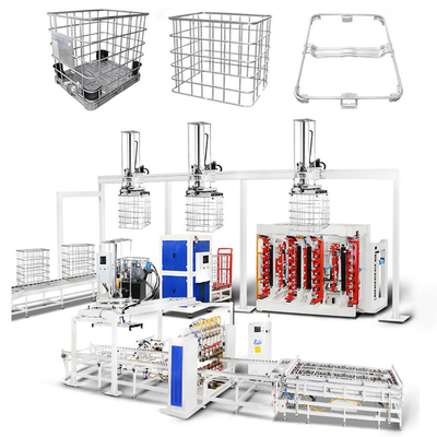 IBC Cage Frame Automatische Produktionslinie PLC-gesteuerte Maschine zum Schweißen von Massenbehältern
