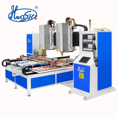Hwashi CNC Sieben 7-Achsen-Doppelkopf-Blatt-Metall-Schweißmaschine Automatische Spot-Schweißmaschine für Squatrack
